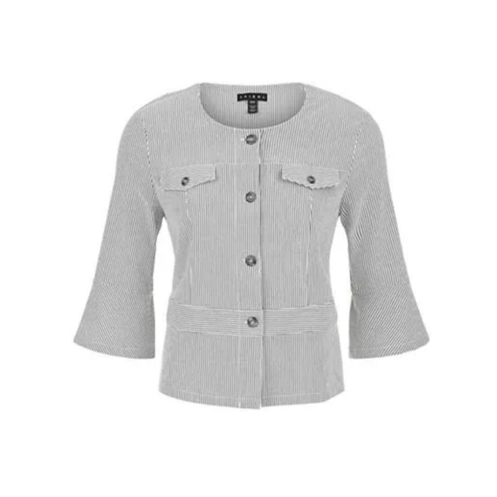 Tribal Gray Pinstripe Women's Blazer